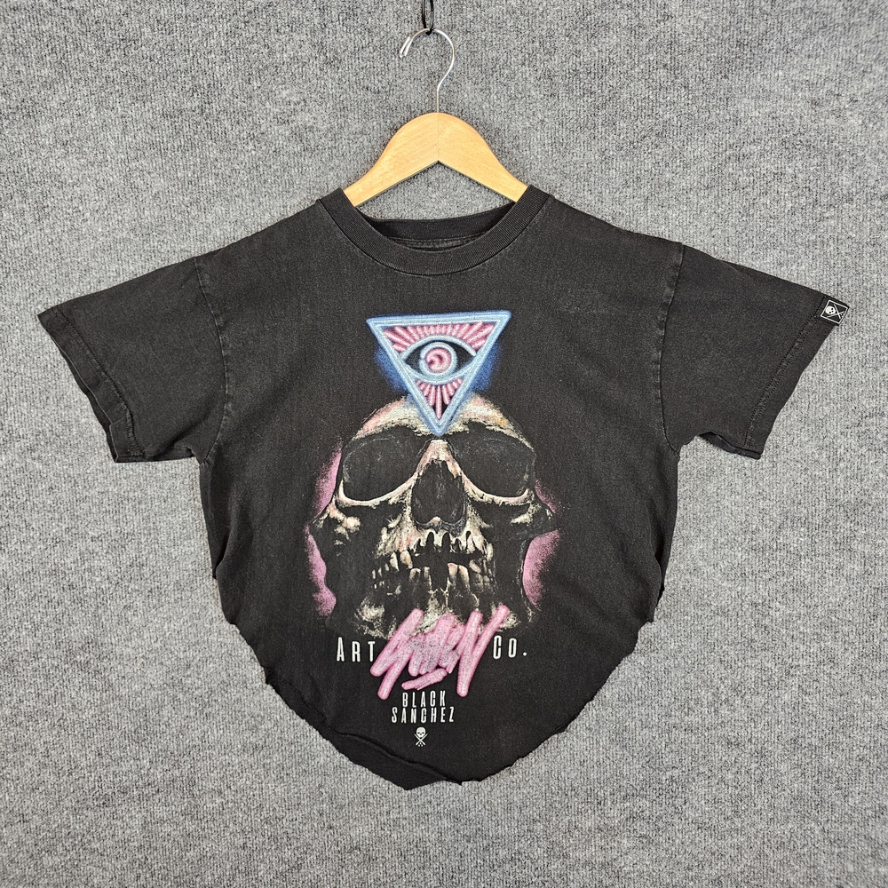 Options
🔥 RARE Sullen Art Co. "Black Sanchez" DIY Muscle Crop Tee – Grunge Vibe